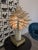 Expressive sculpture lamp by Danish ceramist Birthe Aksby, made of glazed ceramic inspired by organic designs of plant...