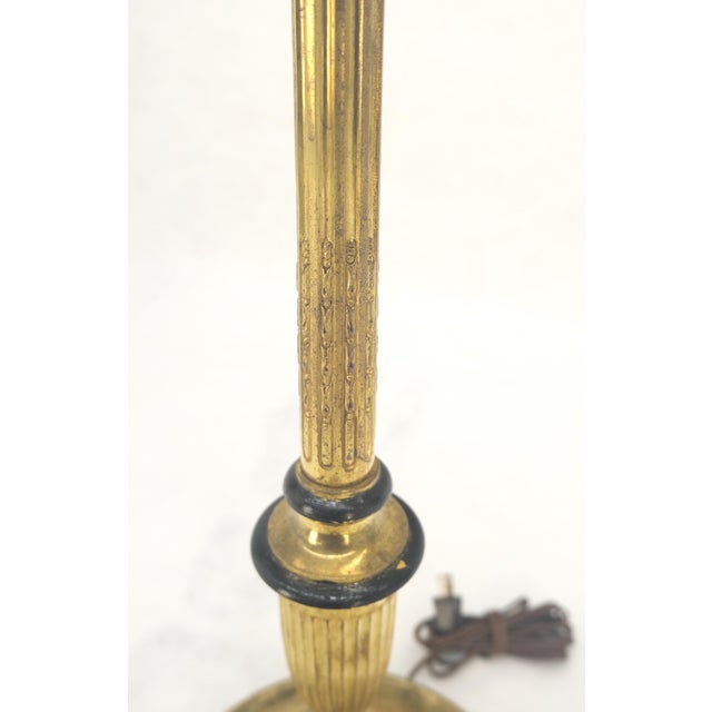 Early 20th Century C. 1920s Solid Brass Deco Nouveau Floor Lamp For Sale - Image 5 of 7