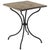 Square French style iron base table with wood top. Garden table or bistro table Ideal for hospitality. Indoor and outdoor.