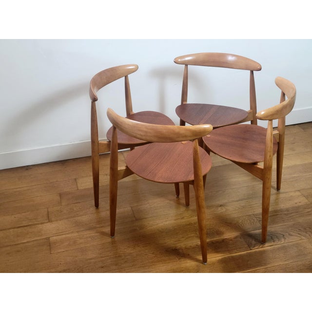 FH4103 Heart Chairs for Fritz Hansen by Hans J. Wegner, 1960s, Set of 4 For Sale - Image 18 of 18