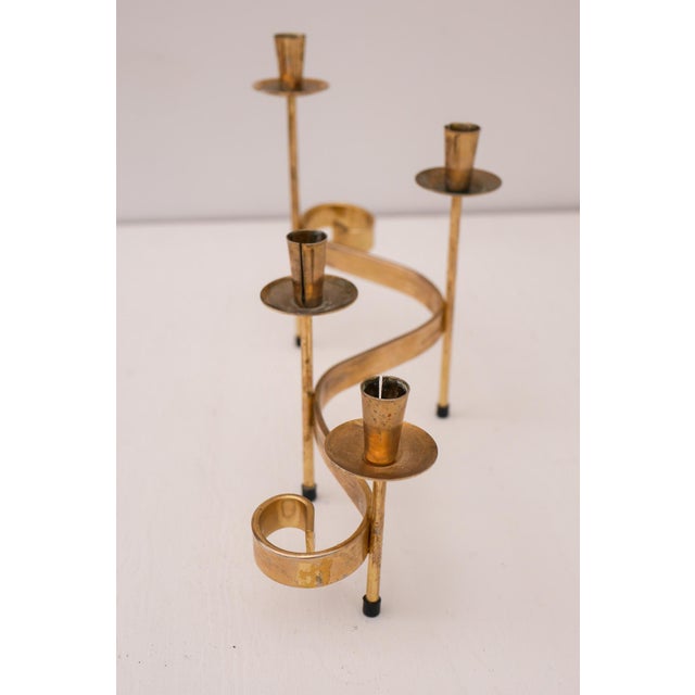 Mid-Century Modern Metal Candlesticks by Gunnar Ander for Ystad-Metall, Sweden, 1960s For Sale - Image 14 of 14