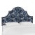 Halsted Headboard in Blue Leopard, Twin For Sale
