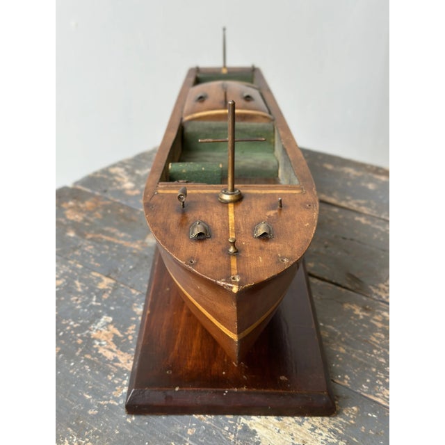 Vintage Handmade Wood Runabout Speedboat Sculpture / Storage Box, Circa 1940s For Sale - Image 16 of 18