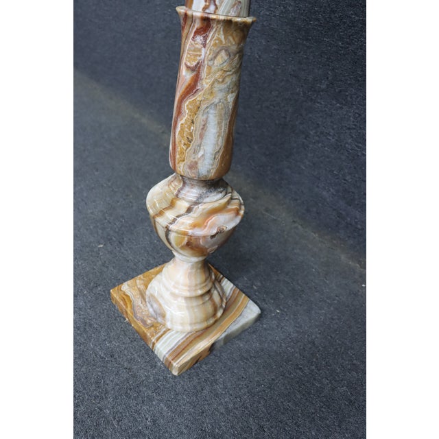 Italian Style Onyx Pedestal With Urn For Sale - Image 13 of 15