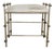 Vintage Maitland-Smith Style Vanity Stool With Metallic Croc Print Upholstery For Sale