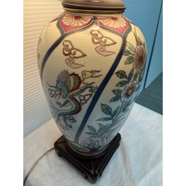 Ethan Allen Chinoiserie Ceramic Table Lamp For Sale In San Francisco - Image 6 of 12