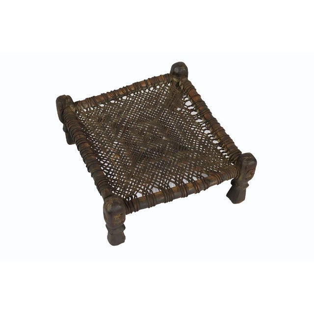 19th Century Low Cedar Stool, Nuristan, 1890s For Sale - Image 9 of 16