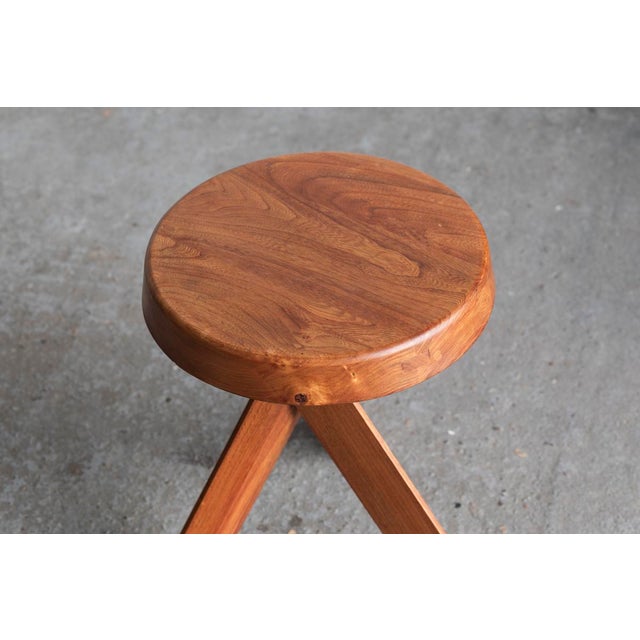 Mid-Century Modern French S31 Stool by Pierre Chapo, 1970s For Sale - Image 3 of 7