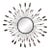 Mid-Century French Sunburst Mirror For Sale