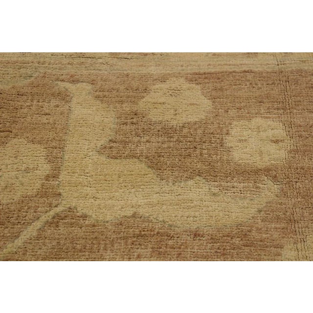1990s Boho Chic Sun-Faded Ivory/Lt. Brown Hand-Knotted Rug - 11'10 X 14'5 For Sale In New York - Image 6 of 8