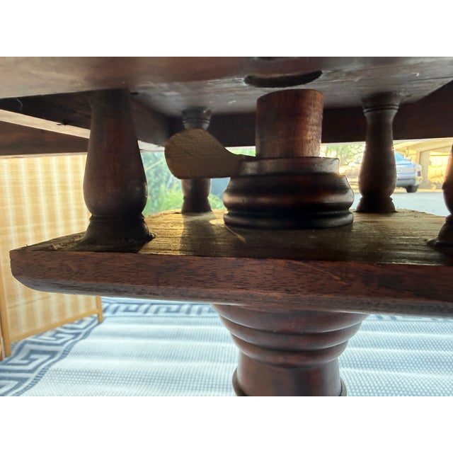 Antique Round Tilt-Top Pedestal Table With Pie Crust Detail For Sale - Image 11 of 18