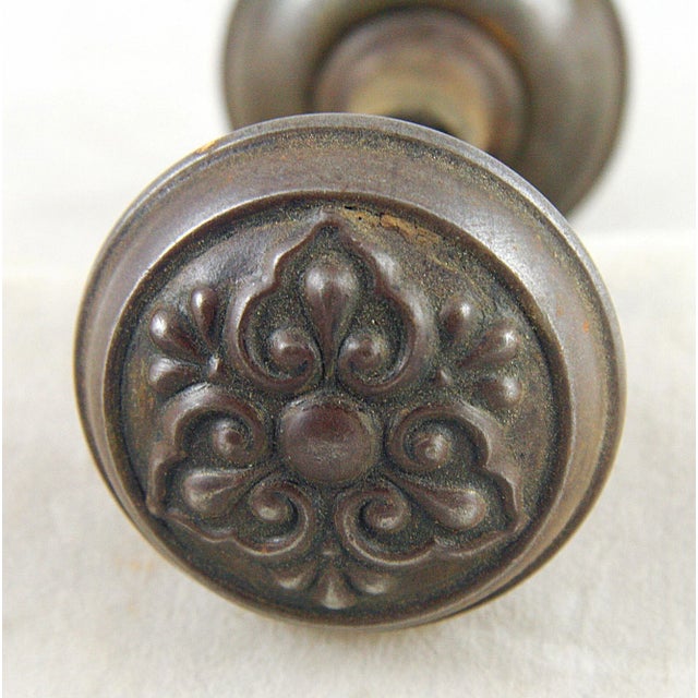 Antique 1910s Lockwood Passage Door Knob & Plate Set For Sale - Image 6 of 7