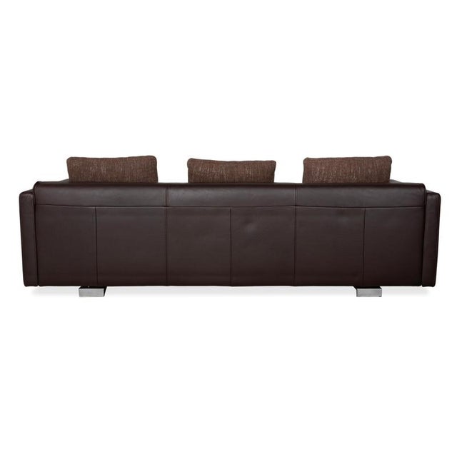 Model 6300 4-Seater Sofa in Brown Leather from Rolf Benz For Sale - Image 14 of 16