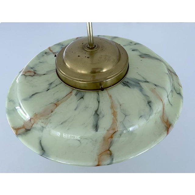 Art Deco Pendant Light in Uranium Glass, 1930s For Sale - Image 14 of 18