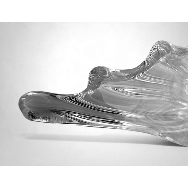 Transparent Mid 20th Century Art Deco French Crystal Centerpiece, Produced in the Vannes-Le-Châtel Area For Sale - Image 8 of 18