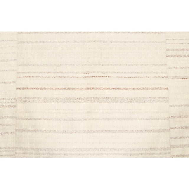 Rug & Kilim Vintage Panelled Kilim Wool Rug With Stripes in Beige by Rug & Kilim, 1950-1959 For Sale - Image 4 of 9
