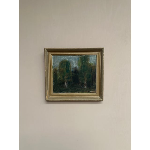 Original Swedish Oil on Panel – “Forest” by Anders Liljeqvist – Signed – Vintage & Framed – 51 × 46 cm (20.1" × 18.1") A...
