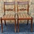 Set of four Stijlvorm Meubelen Duncan Phyfe Style Mahogany and Upholstered Seats Side Chairs. Measures 17.5" in width, 19"...