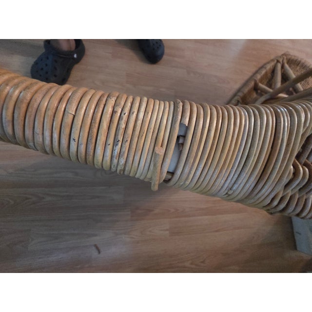 Wood Vintage Rattan Chaise Lounge by Carl Öjerstam for Ikea For Sale - Image 7 of 11