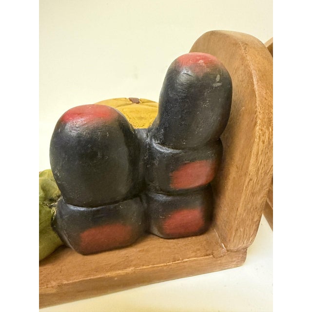 Vintage Mid-Century Modern Hand-Carved Fruit Bookends - A Pair For Sale In Boston - Image 6 of 11