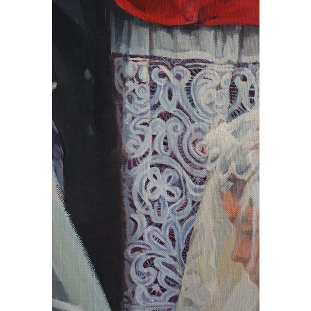 Late 20th Century Frank Cannas Large Signed Original First Communion Procession Oil on Linen, Framed For Sale - Image 4 of 18