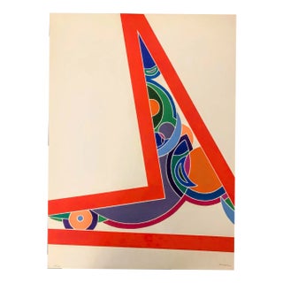 John Levee, Abstract Composition in Colors, Hand-Signed Screenprint, 1975 For Sale