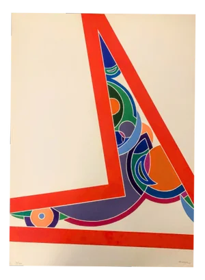 John Levee, Abstract Composition in Colors, Hand-Signed Screenprint, 1975
