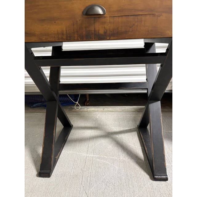 Writing Desk or Secretary Style Desk on Trestle Style Legs, 21st Century For Sale - Image 4 of 9