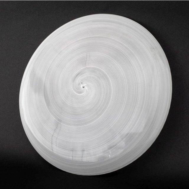 White Venini Murano Latticino Chargers, 3 For Sale - Image 8 of 9