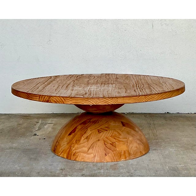Mid-Century Modern Vintage Puzzle Wood Coffee Table For Sale - Image 3 of 12
