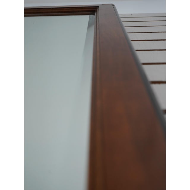 Campaign Style Cherry Rectangular Mirror For Sale - Image 4 of 8