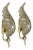 Large Golden Murano Glass Wall Sconces from Barovier & Toso, Italy, 1960s, Set of 2 For Sale