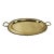 VIntage Victorian Style Scrolled Edge Oval Brass Tray For Sale