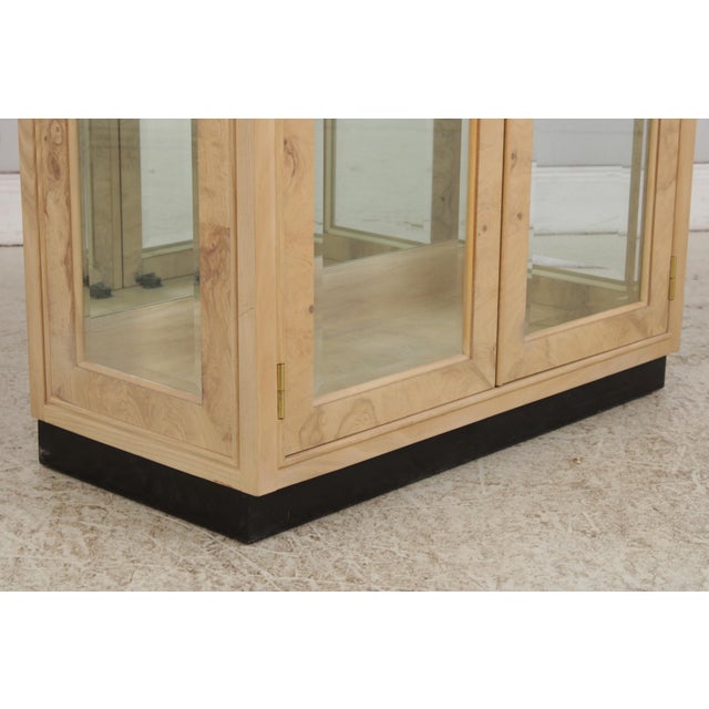 Burl Ash Campaign Curio Cabinet by Drexel Heritage For Sale - Image 10 of 16