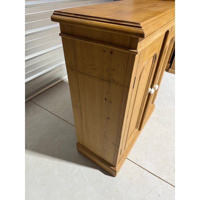 Antique Pine Two Door Cupboard From England For Sale - Image 16 of 18