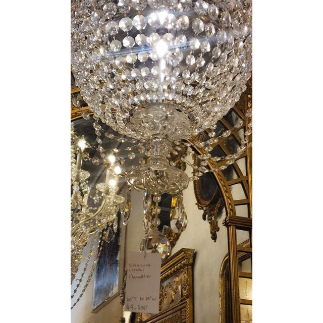Transparent 19th Century Swarvoski Crystal Chandelier For Sale - Image 8 of 10