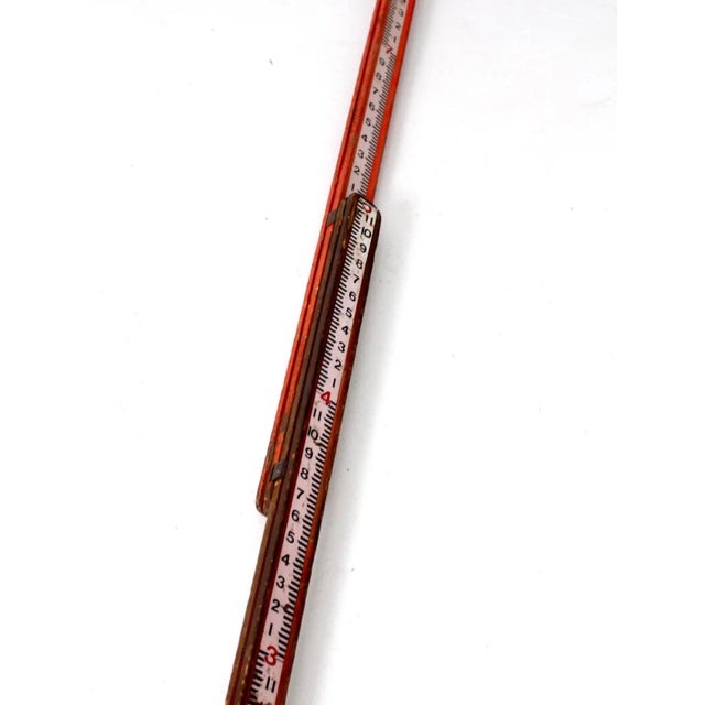 1940s Vintage Surveyor Staff Measuring Rod For Sale - Image 5 of 13