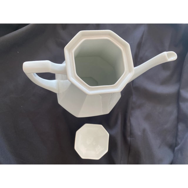 Limoges France White Coffee/Tea Pot Vintage "Mint" Condition For Sale - Image 9 of 12