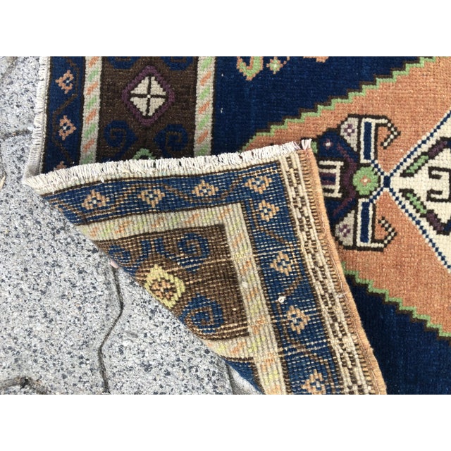 1960s 1960s Vintage Handmade Rug For Sale - Image 5 of 6