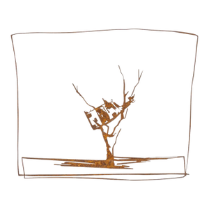 John Kelly "Cow Up a Tree" Steel Sculpture