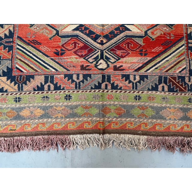 Vintage Caucasian Shirvan Pole Medallion Tribal Rug - 9'0" X 4'6" For Sale - Image 10 of 15