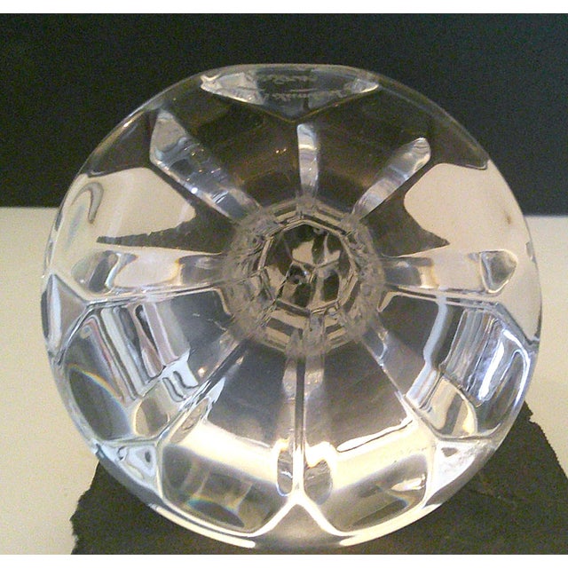 1970s Crystal Golf Tee Paperweight by Val Saint Lambert Belgium Signed VTG For Sale - Image 5 of 6