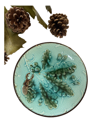 Vintage Scarab Earthenware Plate