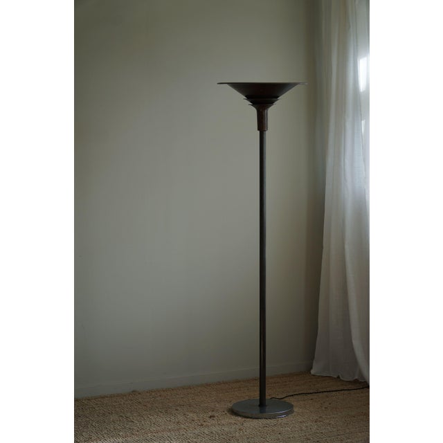 Danish Art Deco Model A-Lamp Uplight Floor Lamp by Louis Poulsen, 1930s For Sale - Image 10 of 18