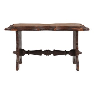 Provincial Rustic Wooden Stool, France, 1880s For Sale
