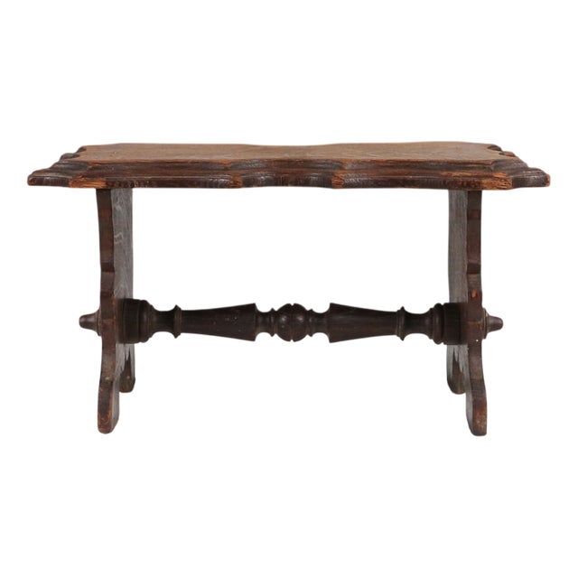 Provincial Rustic Wooden Stool, France, 1880s For Sale