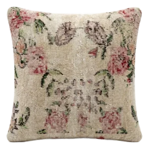 Turkish Wool Rug Pillow Cover 19'' X 19''