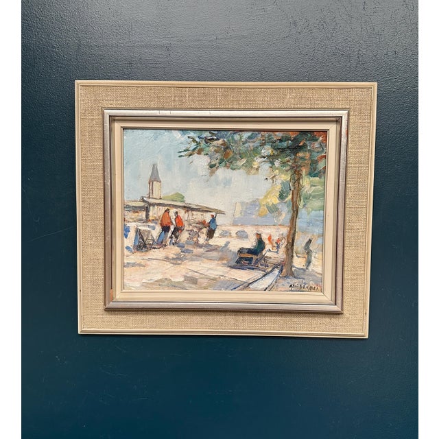 Knut Norman, City Motif, 1950s, Oil Painting on Panel, Framed For Sale - Image 12 of 14