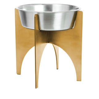 Brass & Steel Heavy Pet Dish, Large For Sale