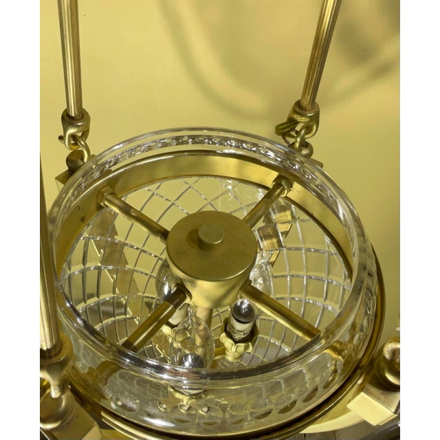 Exceptional Bronze and Glass Hall Lantern/Pendant Light Fixture For Sale - Image 13 of 18